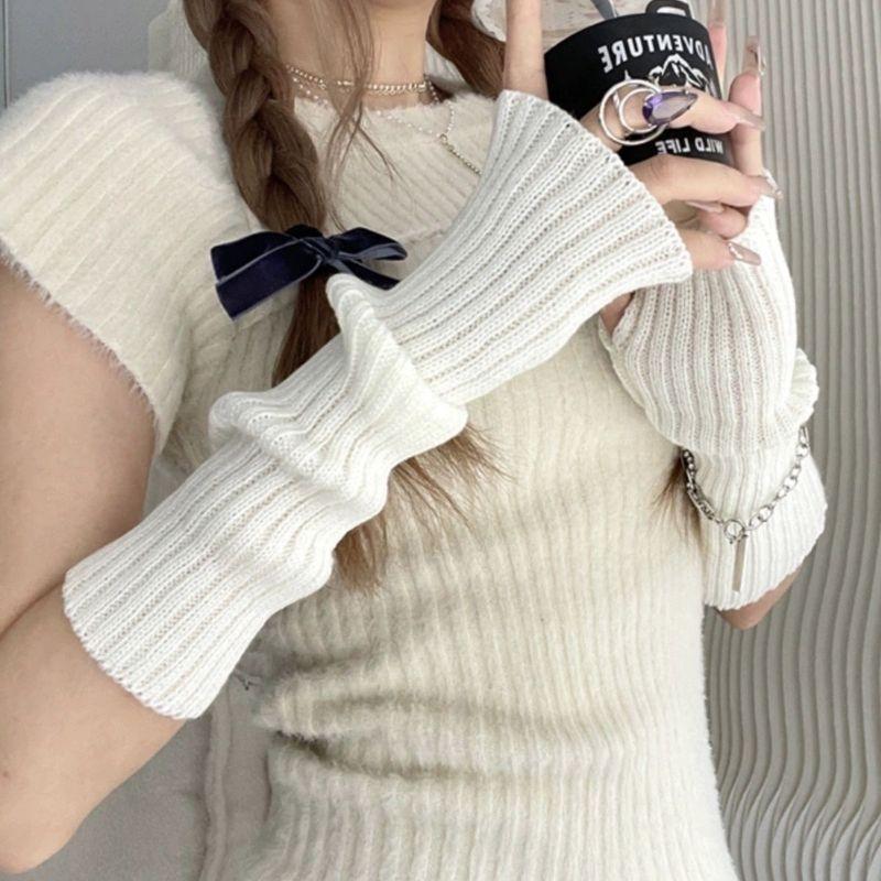 

Балетный стиль Y2g Лолита Нарукавник Белое кружево Нарукавник Женский Тонкий Летний JK Защита от солнца Сексуальная шнуровка Открытые пальцы Base White All yards