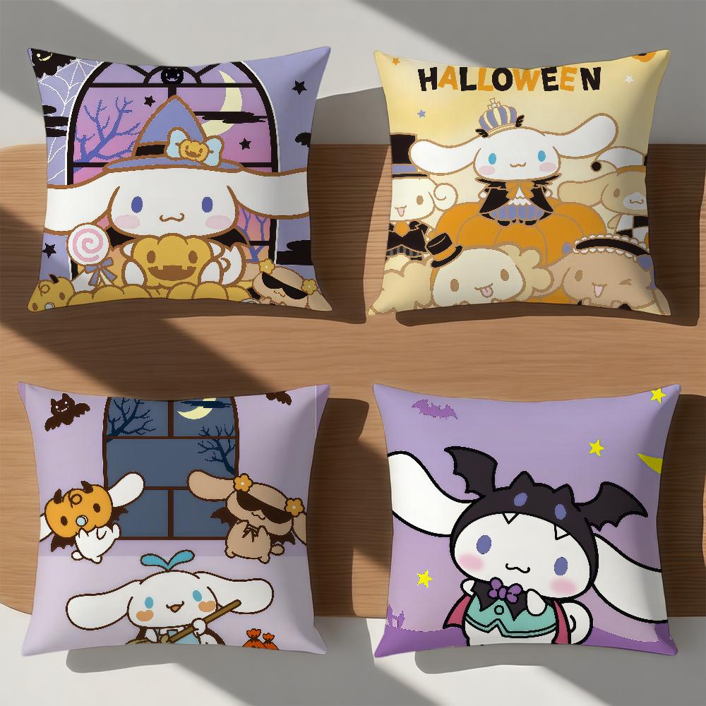 Cushion Cover Soft Pillow Art Case For Sro Sofa Living Room Halloween C-Cinnamoroll Home Kawaii Decor Protective Cartoon Covers