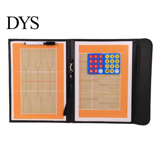 Handheld Dry Erase Clipboard Foldable Volleyball Coaching Board with Pen Lightweight Portable Teaching Tool