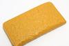 Women's cat print long wallet with round zipper, coin purse, and bill compartment, by Shuhei Nomura, yellow