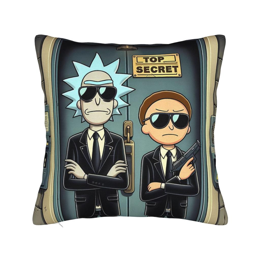Ricked and Mortys Pillow Case  Comfy Pillow Cover For Office Car Home Decor Novelty Cushion Cover