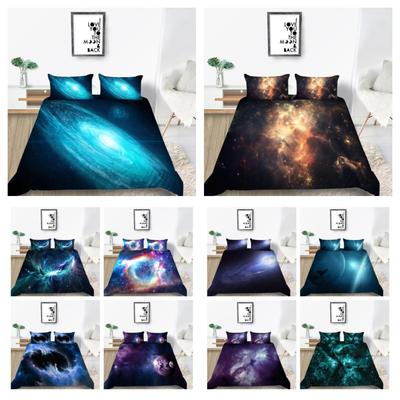 Sky Duvet Cover Starry Sky Print Bedding Clothes Newly Comforter Cover Suit Teens Children King Size Queen Size Bedding Cover