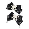 Skull Pass Ribbon Hair Fasteners Gothic Hair Accessories For Women Men Soft Woven Fabric Not Slip Hairpins For Daily Parties Festivals