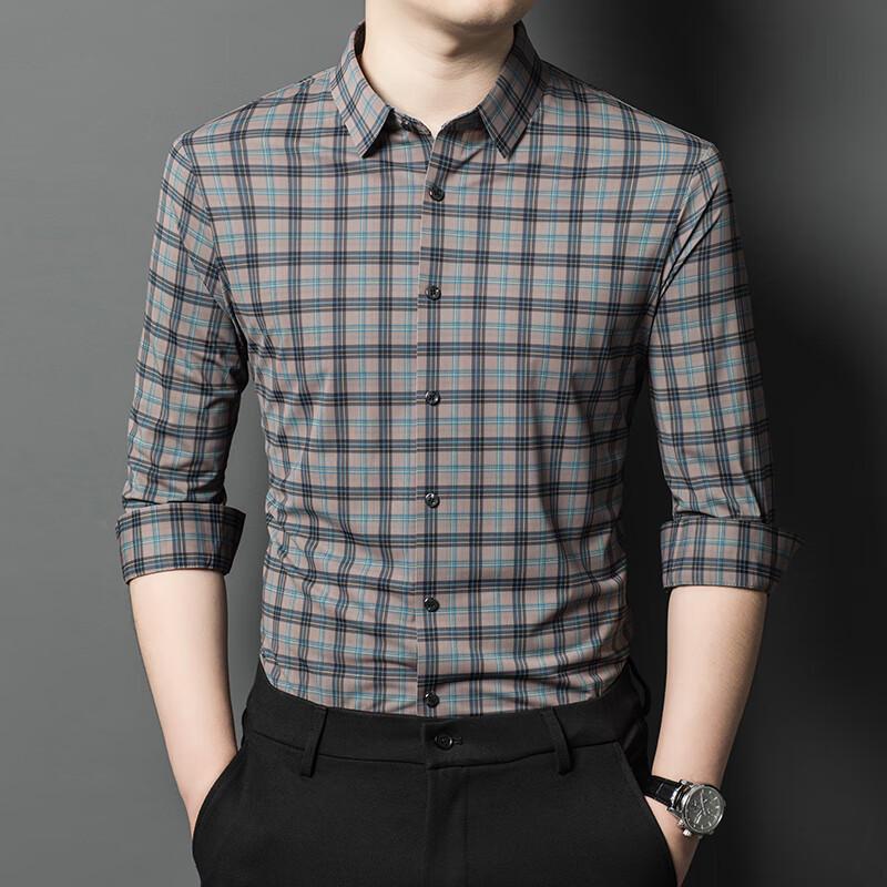 

Firstview Men s Winter Plaid Fleece Lined Long Sleeve Shirt M