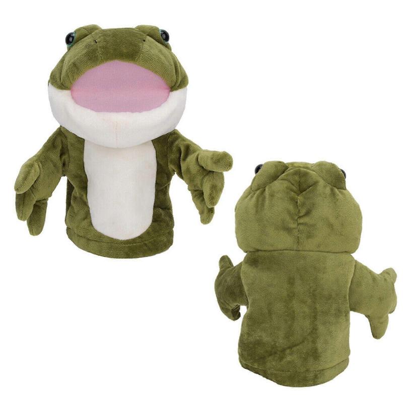 Frog Hand Puppets 30 Cm Green Frog Plush Animal Hand Puppet for Telling