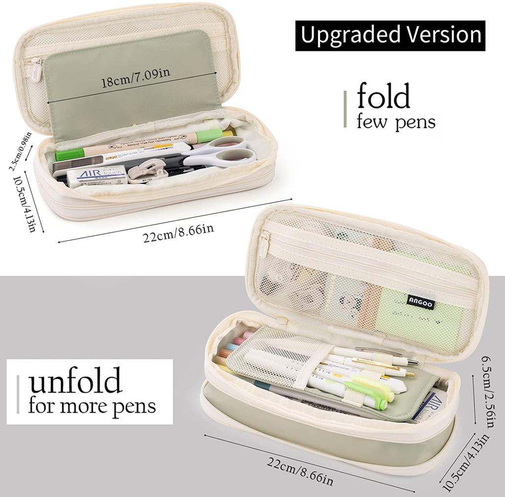 FAISHILAN Large Capacity Pencil Case with Multifunctional Tool Pencil Suitable for Junior High and College Boys and Office and Working Canvas Pencil