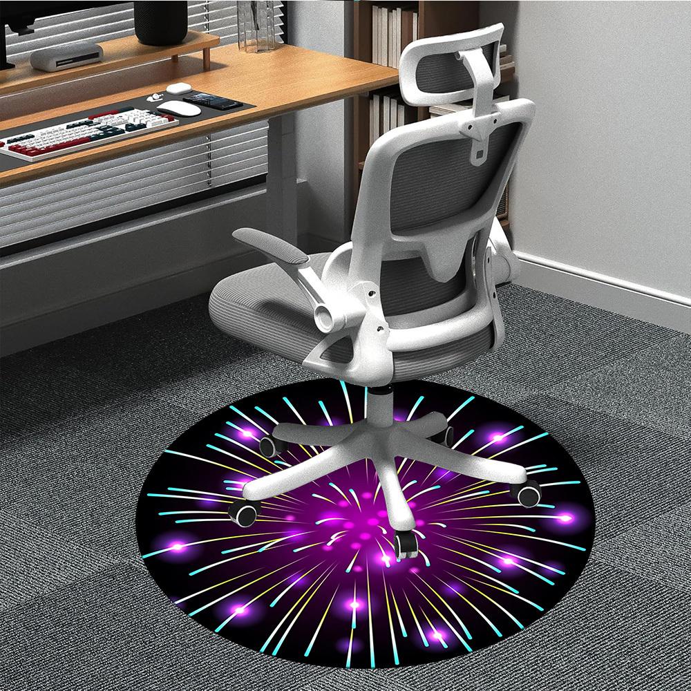 

1pc Fireworks Circle Chair Carpet for Office, , Non-slip carpet, Very suitable for offices, farmhouses,Outdoor carpet yy251120058 80cm by 80cm