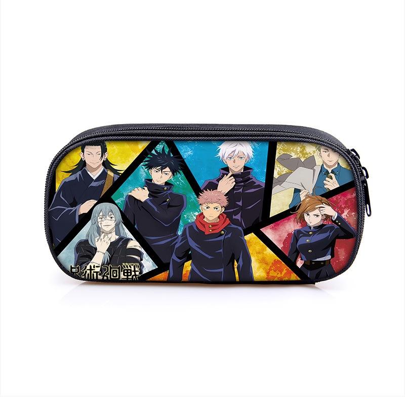 Jujutsu Kaisen Pencil Box With Large Capacity For Students And Makeup Essentials