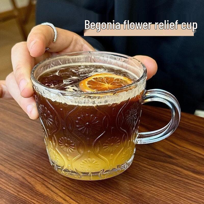 ZISIZ Large Glass Mug with Handle