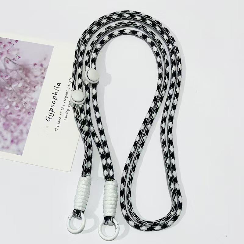 Adjustable Braided Mobile Phone Lanyard with Detachable Crossbody Strap and Shoulder Chain