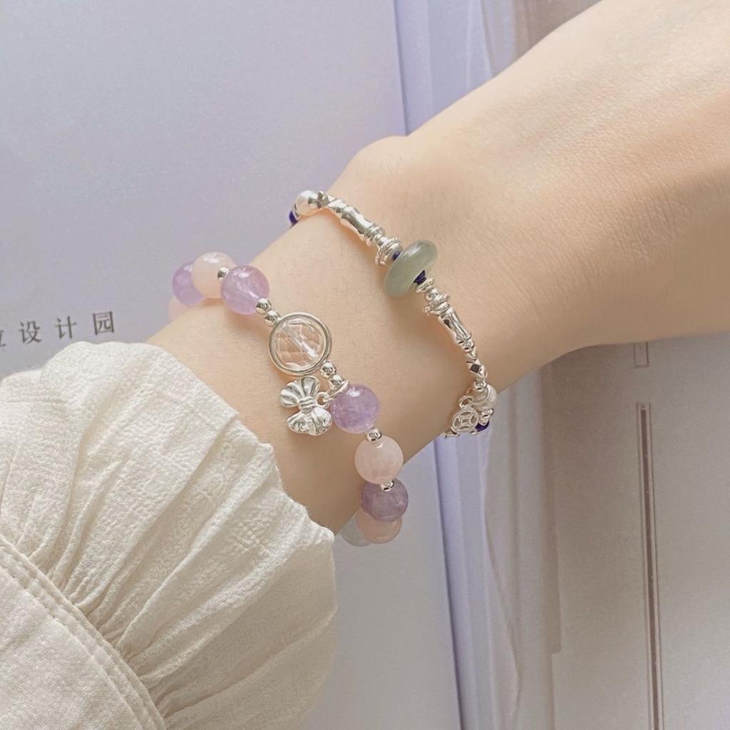 Butterfly bracelet female ins niche design gray moonlight bracelet DIY bracelet student