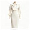 Long Sleeve Plus Size Women Casual Midi Spring Autumn Pencil Dress