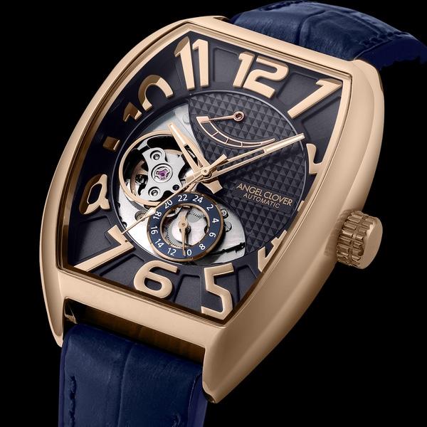 Angel Clover Men's Leather Belt DPA38PNV-NV Wrist Watch