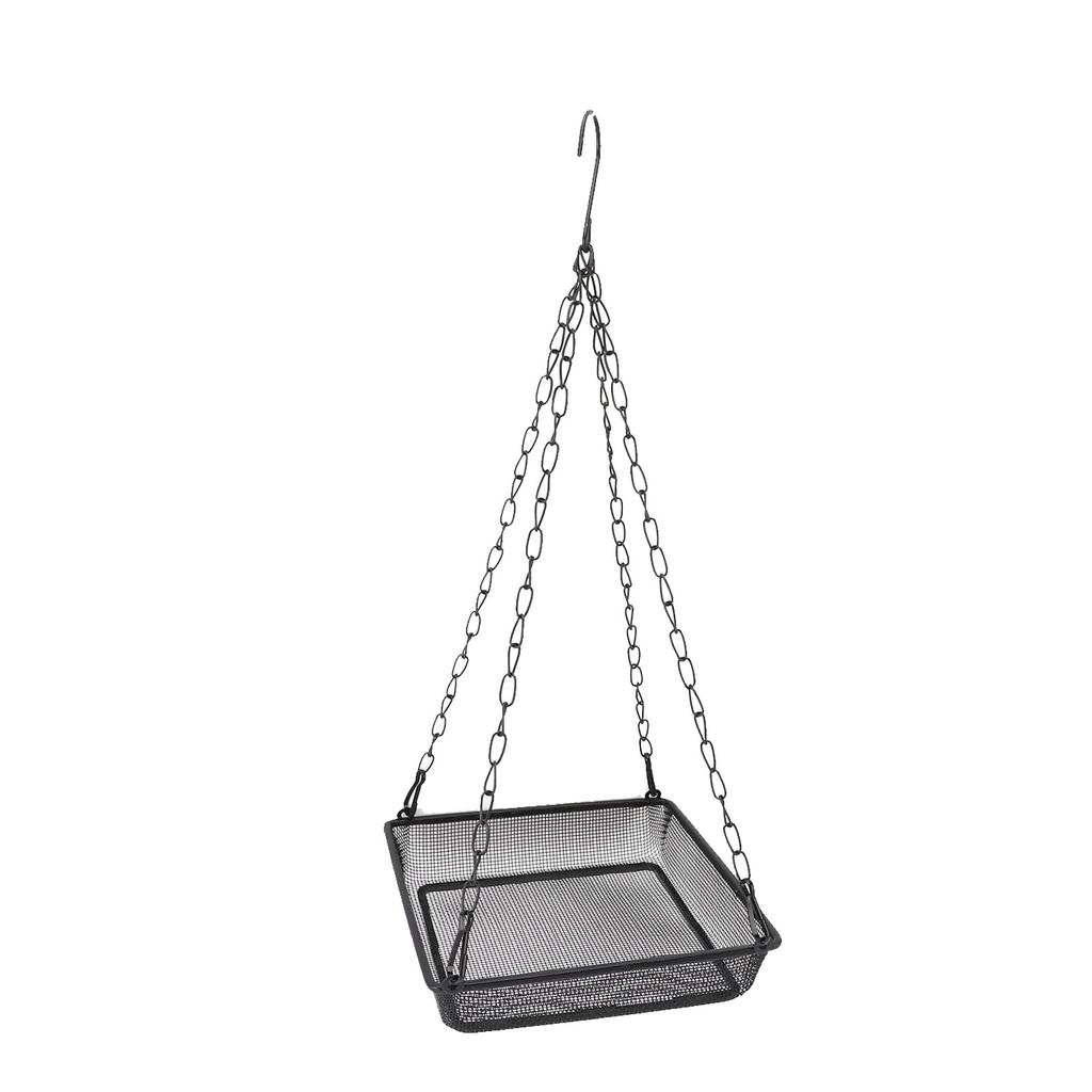 Hanging Bird Feeder Carbon Steel Mesh Platform Bird Feeding Tray for Yard Garden Outdoor