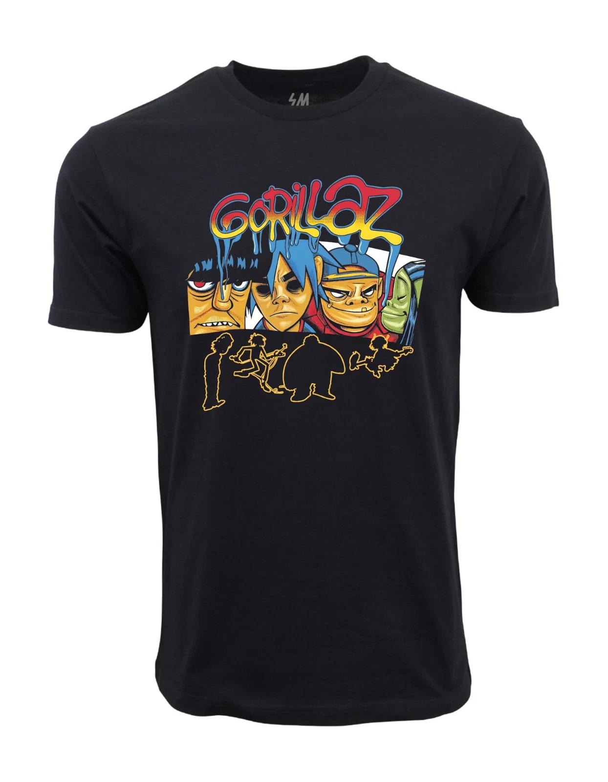 Unisex Adult Casual Graphic Gorillaz Graphic T shirt T-Shirt S
