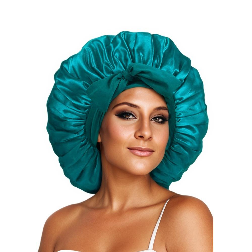 Wide Band Satin Bonnet, Silk-Like Hair Scarf for Women, Soft Sleep Cap for Curly & Frizzy Hair