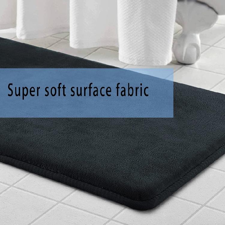 Set of 3 Bathroom Rugs Bath Mat Super Absorbent U-Shaped Shower Mat Machine Wash