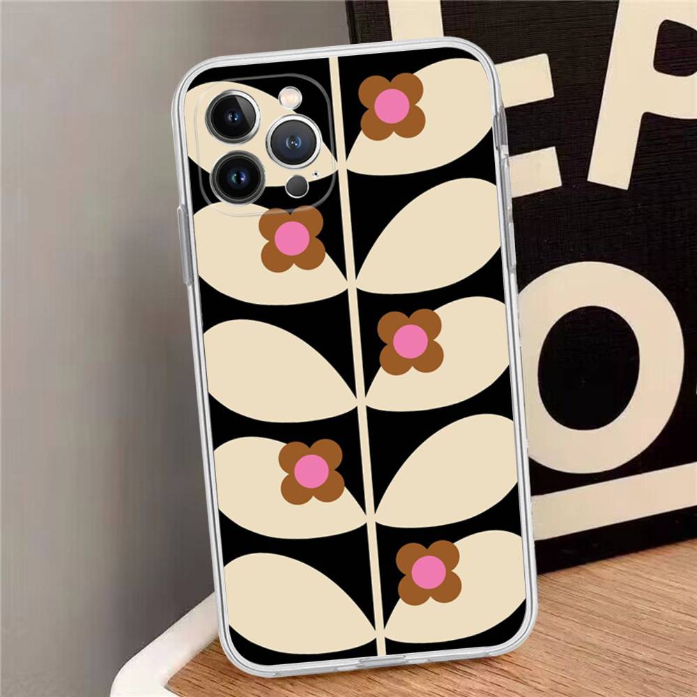 Multi Stem Orla K-Kiely Folio Phone Case For IPhone 16 15 8 7 6 6S Plus X SE XR XS 14 11 12 13 Mini Pro Max Mobile Case