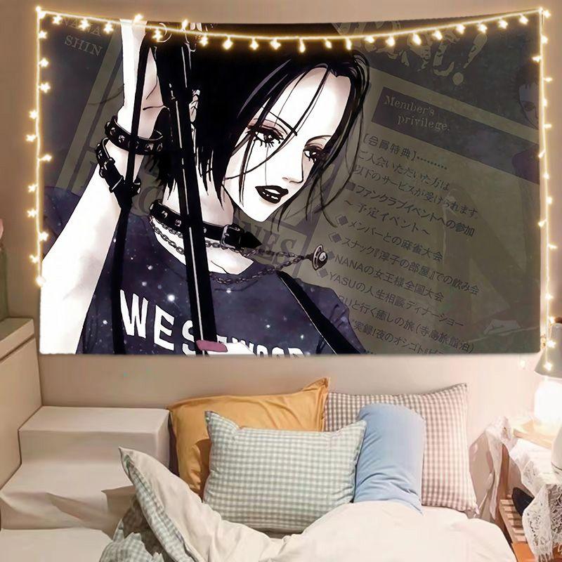 Popular Japanese Anime Poster Tapestry NANA Wall Hanging Cloth Bedroom Aesthetic Home Decoration Birthday Banner Wall Art Decor