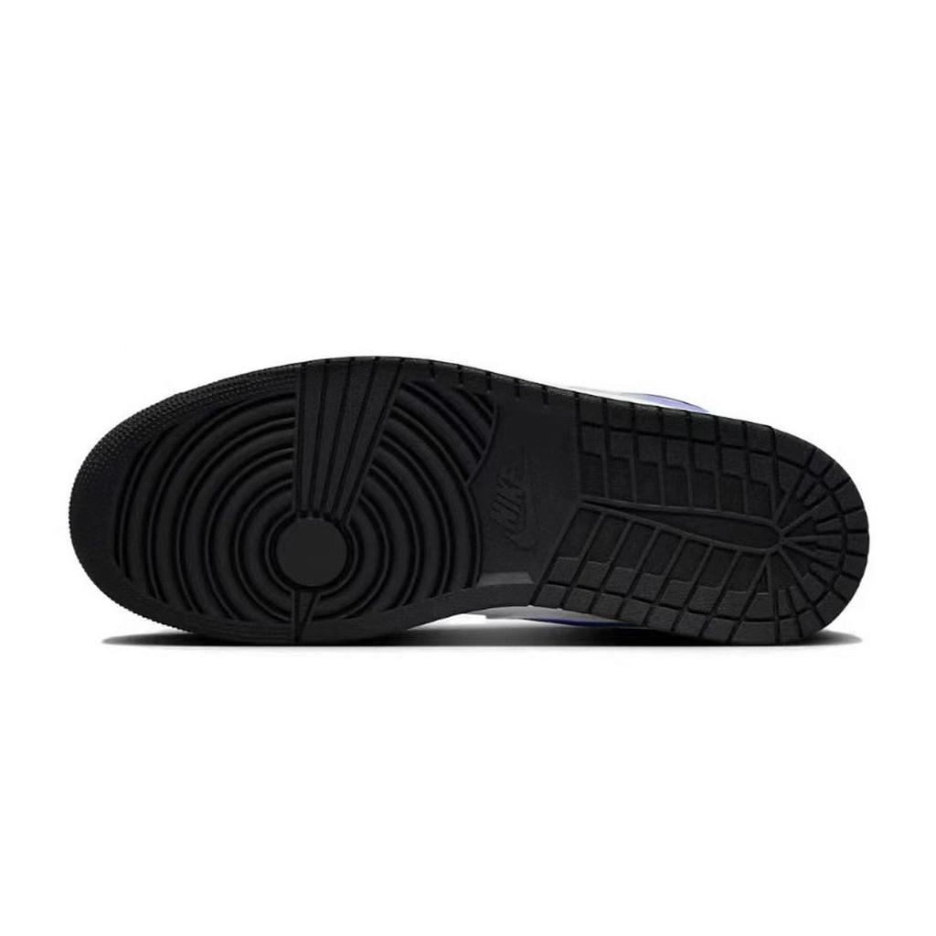 Jordan Air Jordan 1 Low top Vintage Basketball Shoes Men's Black White Purple 553558-131(Team85-)