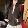 Women S Stand Collar Zip Up Thick Slim Fit Long Sleeve Jacket With Pockets