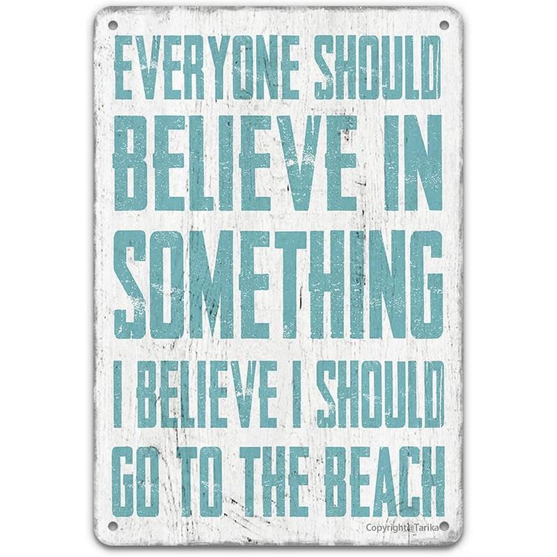 Metal Tin Signs Believe You Can You Are Halfway There Vintage Rustic Decor Metal Posters Home Kitchen Bar Cafe Club Wall Decor