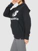 Essentials Stacked Logo Oversized Hoodie WT03547 Sweatshirt Hoodie Black L [New Balance] Women's (BK)