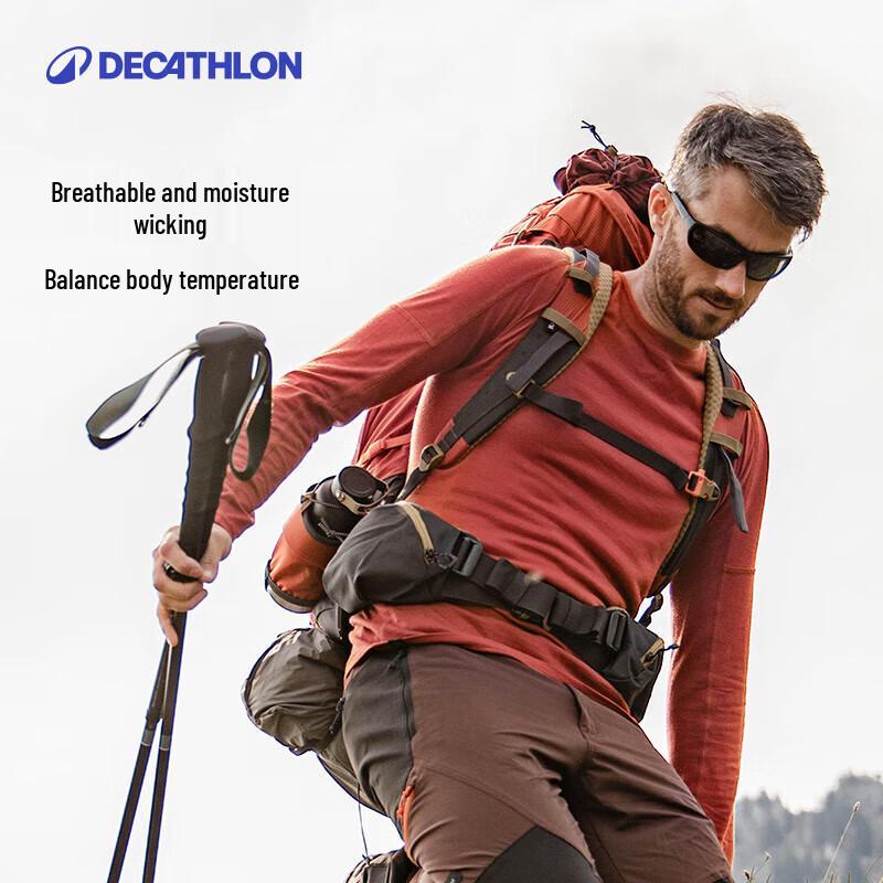 Decathlon Men's Merino Wool Long Sleeve Hiking T-shirt
