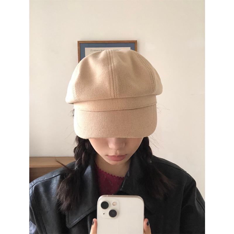 

Korean Style All match Beret for Women in Autumn and Winter Small Octagonal Hat with Face Casual Retro British Style Newsboy Hat Painter Hat one size