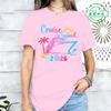 T-shirt Stampate Squadra Crociera 2026 Crociera di Compleanno in Famiglia T-shirt Harajuku da Donna Manica Corta Abbigliamento Femminile Top Tee Street