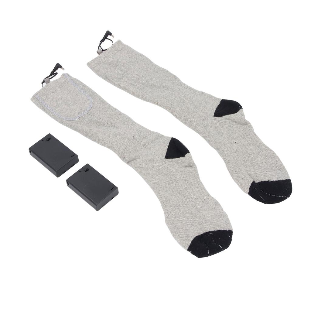 Electric Heated Socks Men Women Rechargeable 2 Sided Heating Washable Portable for Skiing Hiking Camping Uniform Size