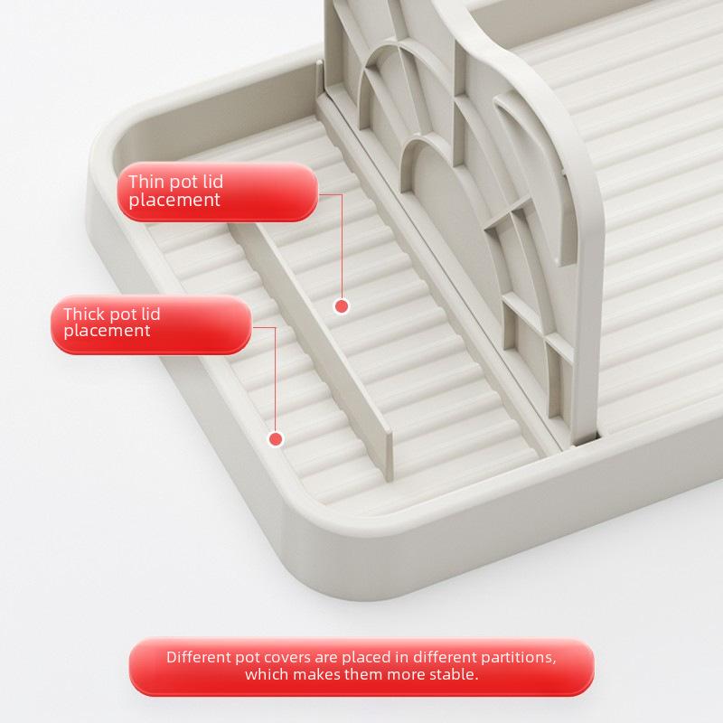 Estante de Almacenamiento Plegable Multifuncional para Tapas de Ollas y Utensilios de Cocina Montado en la Pared