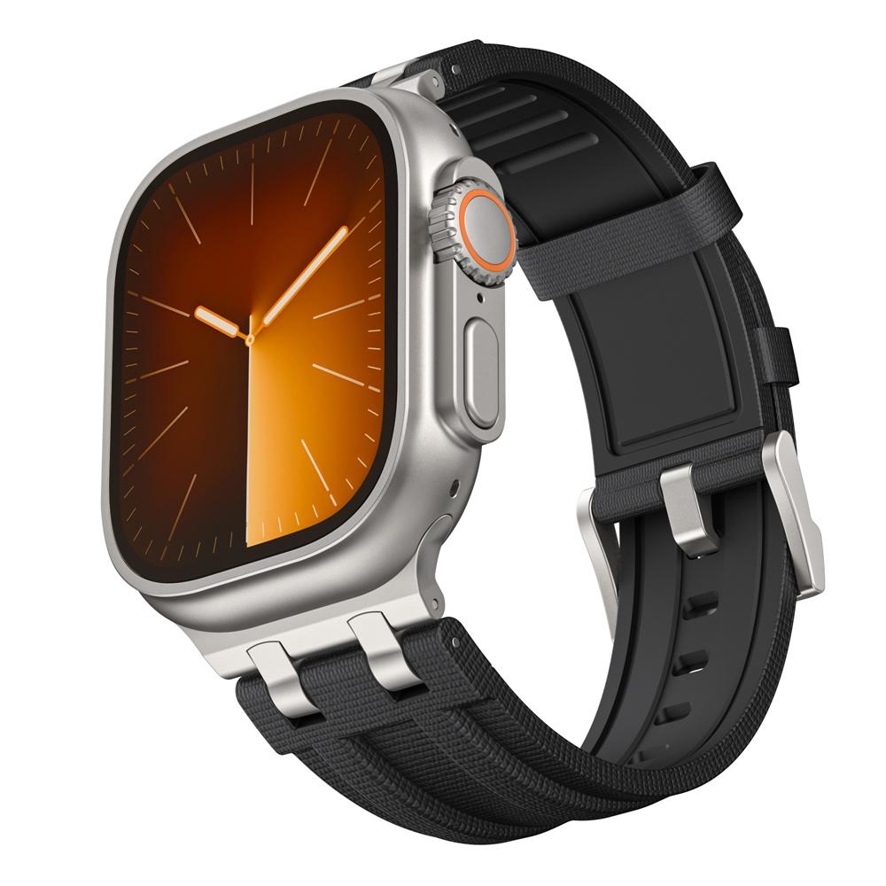 Metal+FKM Strap For Apple Watch Ultra 3/2/1 49mm 11 10 46mm Replacement Bracelet Wristband iWatch 9 8 7 6 5 SE3 45mm 44mm