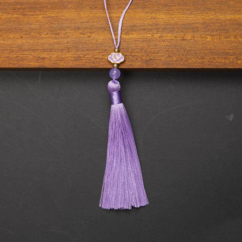 10cm Polyester Silk Tassels Auspicious Clouds Cap Fringe for DIY Crafts Bag Clothing Accessories Curtains Home Decoration 5PCS