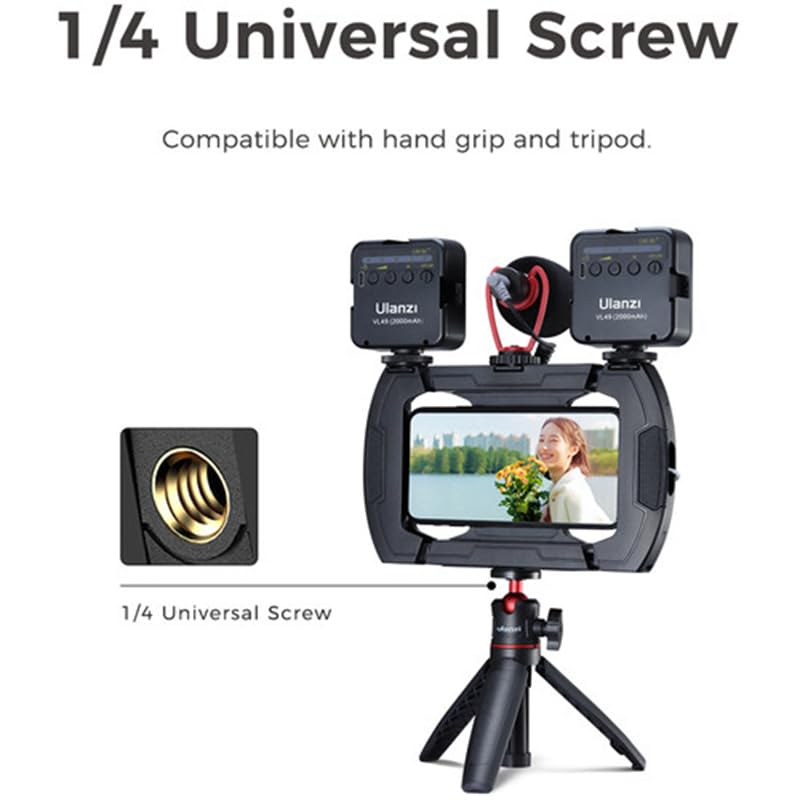 Ulanzi U-Rig Lite Smartphone Video Rig/Cage with Sweatproof and Non-Slip Grip, Ideal for Filming and Video