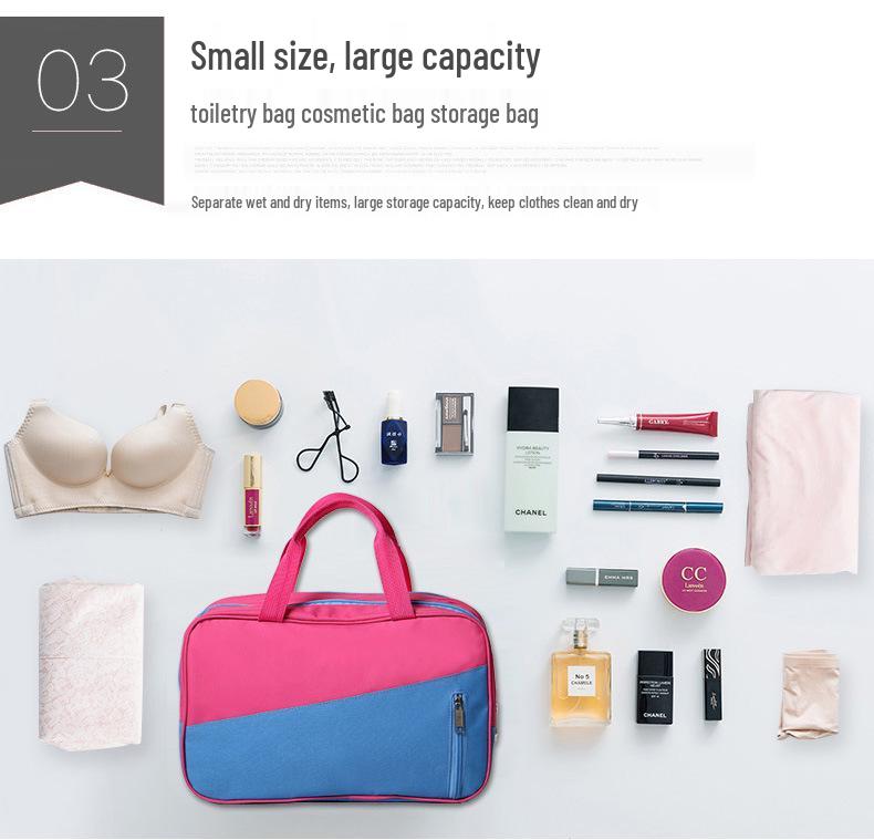 Waterdichte Oxford Doek Zwem & Make-up Tas - Nat/Droog Scheiding, Grote Capaciteit Sportschool & Toiletartikelen Opberging