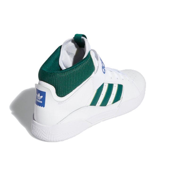 Adidas Originals Vrx Mid Leather Slip Resistant Durable High Top Skate Shoes Men Skate Shoes White Green FV0405