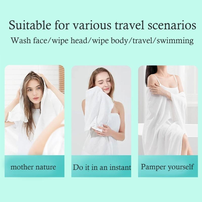 Disposable Bath Towel Compact Travel Essential Quick Dry Soft Absorbent Thickened Towel For Gym Swimming Hotel Travel