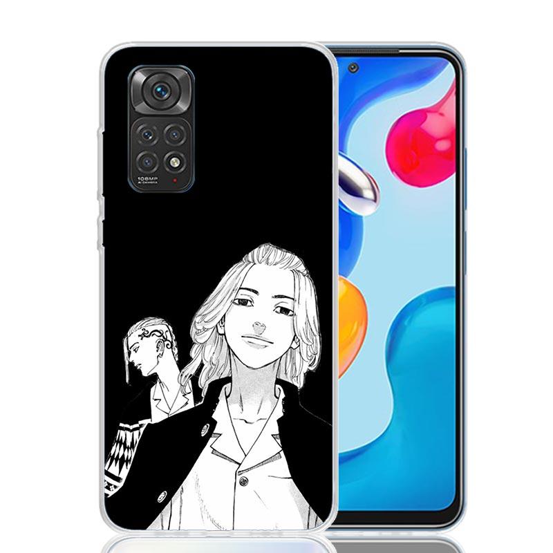 Tokyo Aevengers Black Anime Phone Case For Xiaomi Redmi Note 15 14 13 12S 12 Pro Plus 11S 11E 11 11T 10S 10 Art Soft Pattern Cov