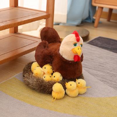 35CM Stuffed Chicken Doll Plush Toys Pretend Kid's Early Education Home Decoration Christmas Birthday Gifts