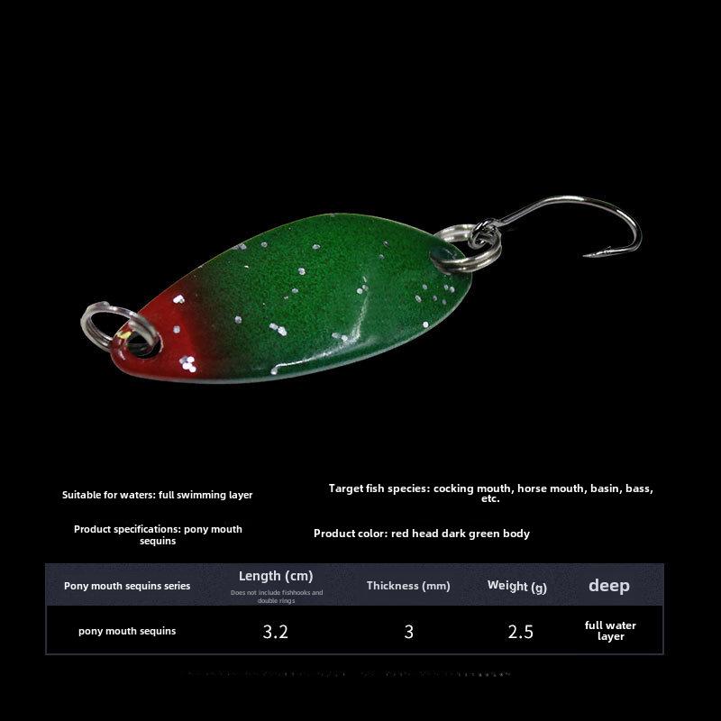 White Stripe Long-Distance Cast Perch Lure with Sequins