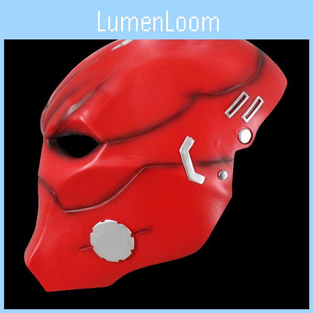Arkham Knight Maska Red Hood z pryskyřice s hororovým stylem pro cosplay a Halloween