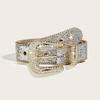 Women's Gold Shiny Waist Belt With Water Drill Decoration Ins Style