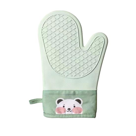 1Pc Silicone Heat Resistant Gloves Non-Slip Oven Mitts Kitchen Hand Clamps Thickened Insulated Gloves for Air Fryers Cooking Barbecue