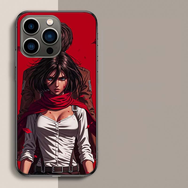 Character MIKASA Phone Case For Iphone 17 Air 15 Pro 14 Plus 16 Pro Max 17E 16E 12 13 Mini 11 Cover Cute Fundas