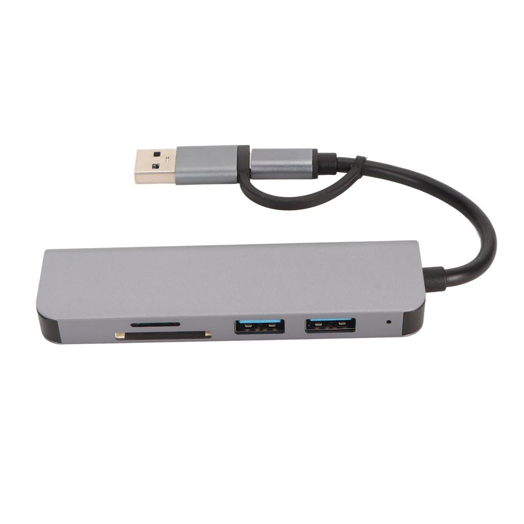 5 In 1 USB3.0 Hub 3 USB Storage Card Memory Card Ports 5Gbps USB C Hub USB Splitter USB C Dongle USB Docking Station