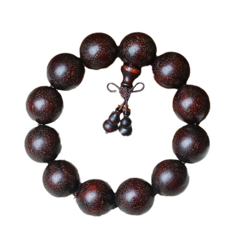 Venus Old Material Small-Leaf Red Sandalwood Prayer Beads Chain - High Oil Density, Unisex, New Chinese Style Decoration Gift