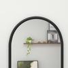 Arched Wall Mirror, 110 x 65 cm, Wooden Frame, Black