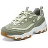 Skechers DLites 1.0 Retro Classic Lightweight Comfortable Versatile Durable Breathable Low Top Running Shoes Women Sneaker Green White 150241-GRMT