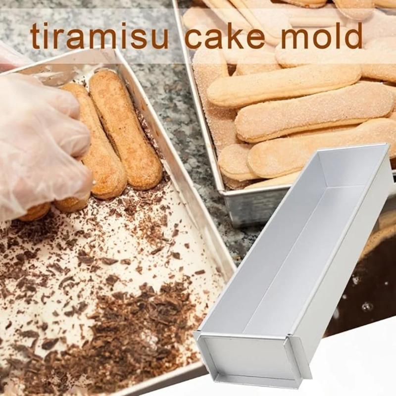 Tiramisu Cake Mold and Cake Shovel Aluminum Alloy Removable Non-Stick DIY Cake Mousse Muffin Pan for Home Baking Enthusiasts